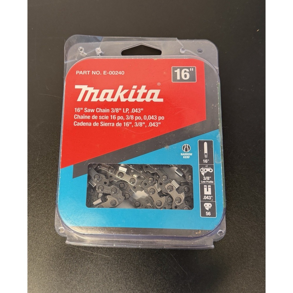 NIP Makita 16" Saw Chain 3/8" LP, .043" Part No. E-00240 XCU03, XCU04, XCU08, XC